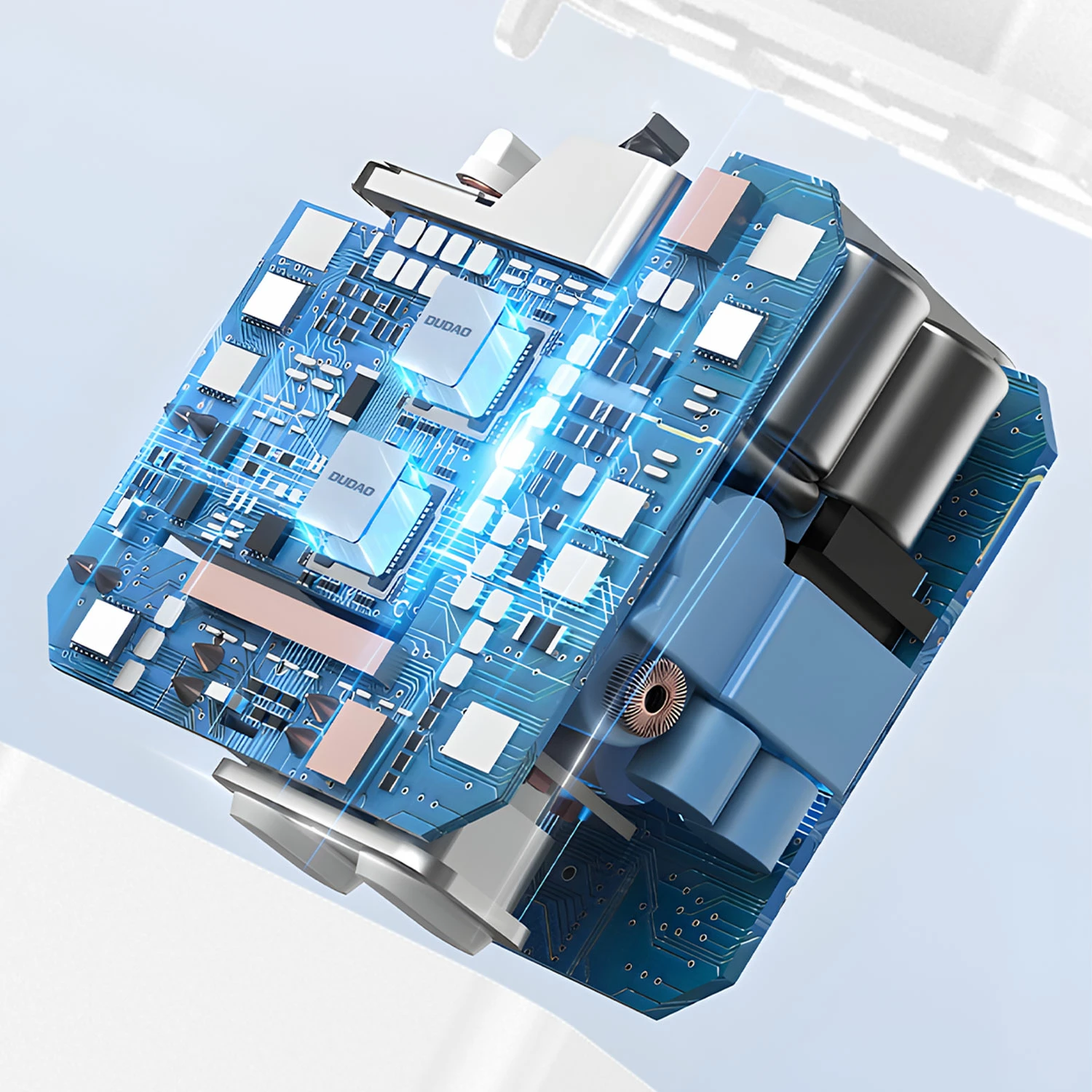 Karikues muri Dudao A4EU me USB-A 2.1A, me kabllo USB-A në micro USB, Bardhë