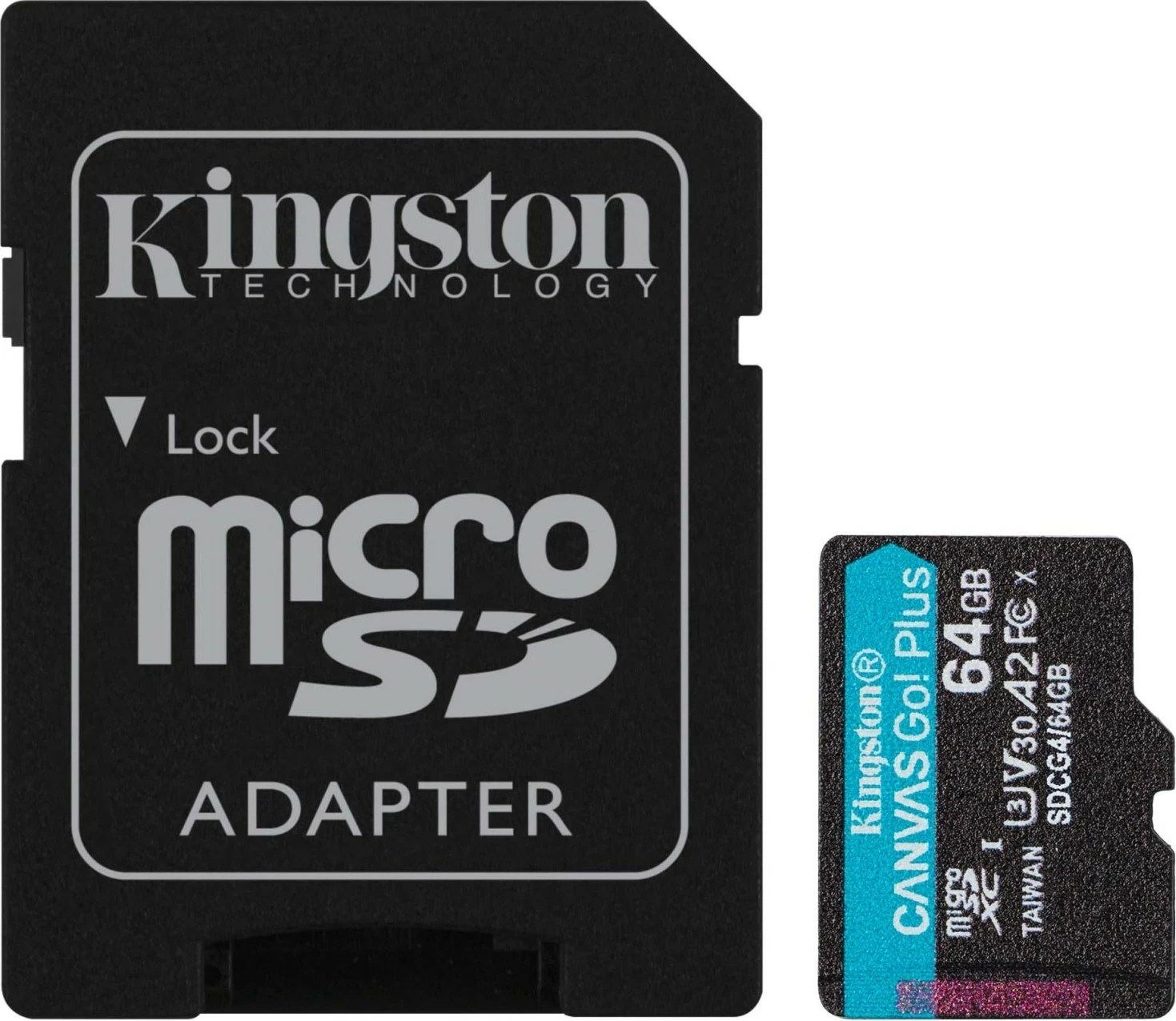 Kartelë memorie Kingston Canvas Go Plus Gen4 microSDXC 64GB me adapter