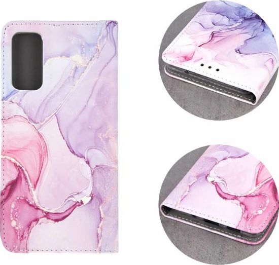 Mbështjellës HAVANA Trendy Marble Flip për Xiaomi Mi 11i / F3 / F3 Pro, rozë