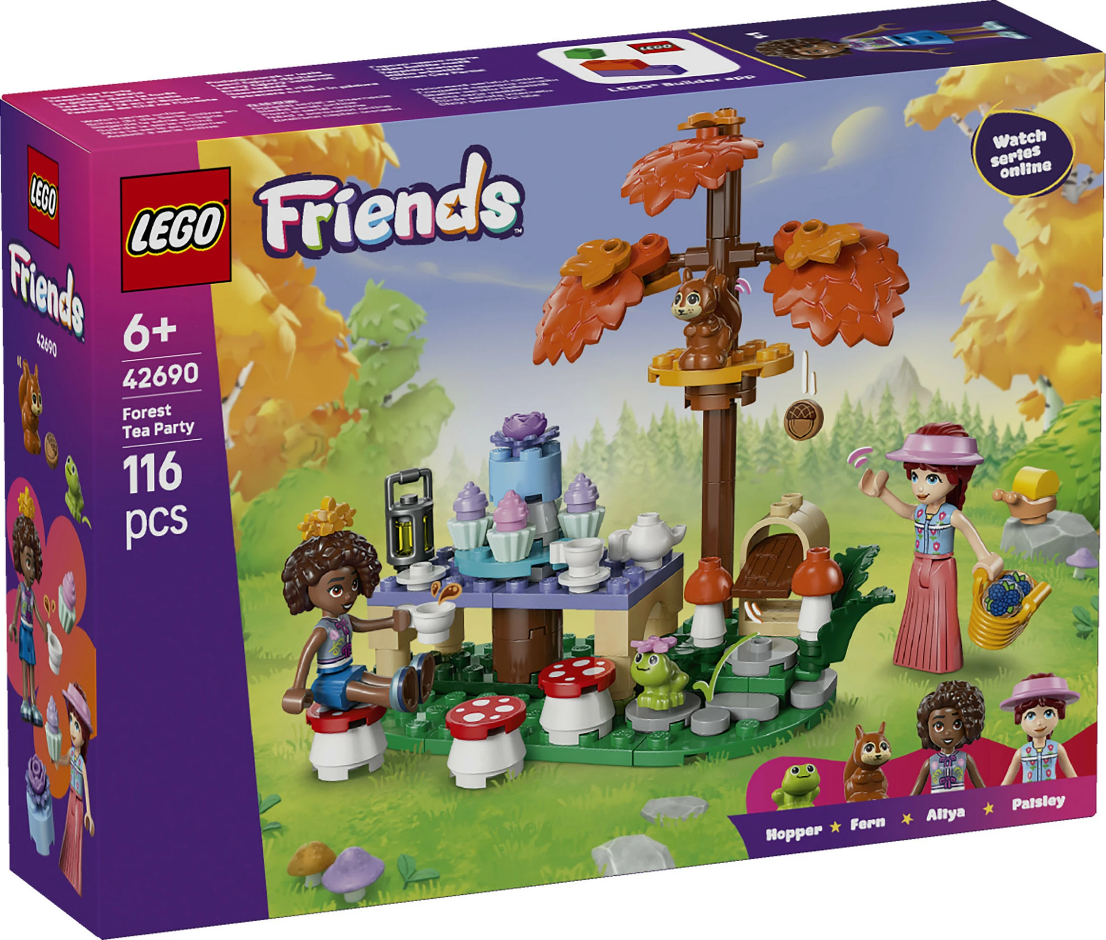 Set ndërtimi LEGO Friends 42690 Tea Party në Pyll, 116 pjesë, 6+ vjet, multikolor