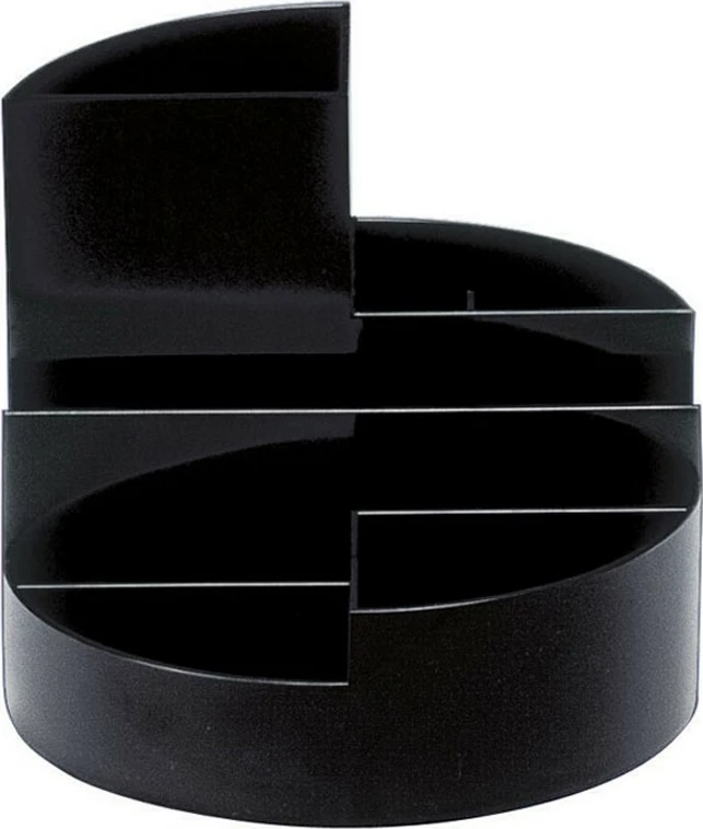 Kutijë rrethore MAUL, ABS plastikë, 14 cm, 125 mm, e zezë