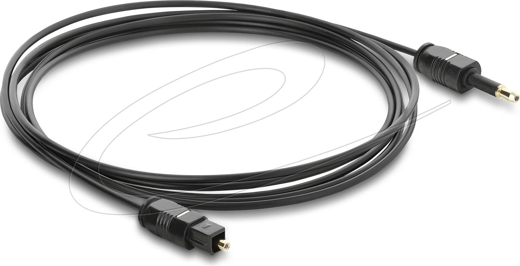 Kabllo optike audio DeLOCK mini TOSLINK 3.5 mm në TOSLINK, 2 m, e zezë