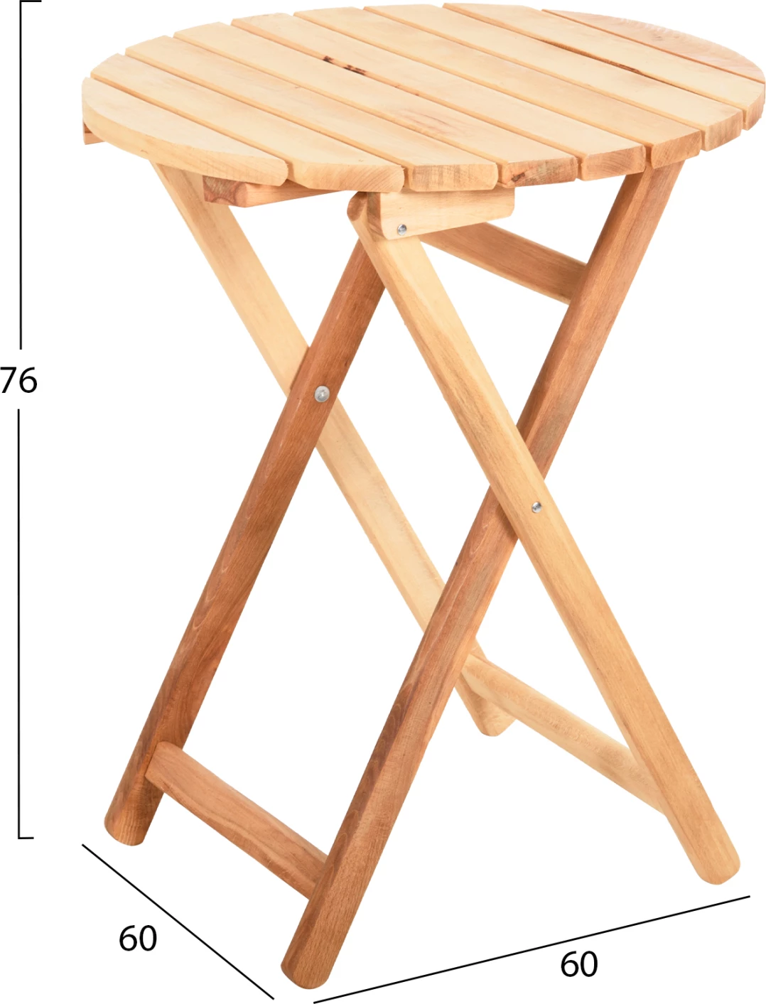 Tavolinë e rrumbullakët për drejtorë, LIMNOS FH5653.02, dru ahu, Φ60Χ76H cm