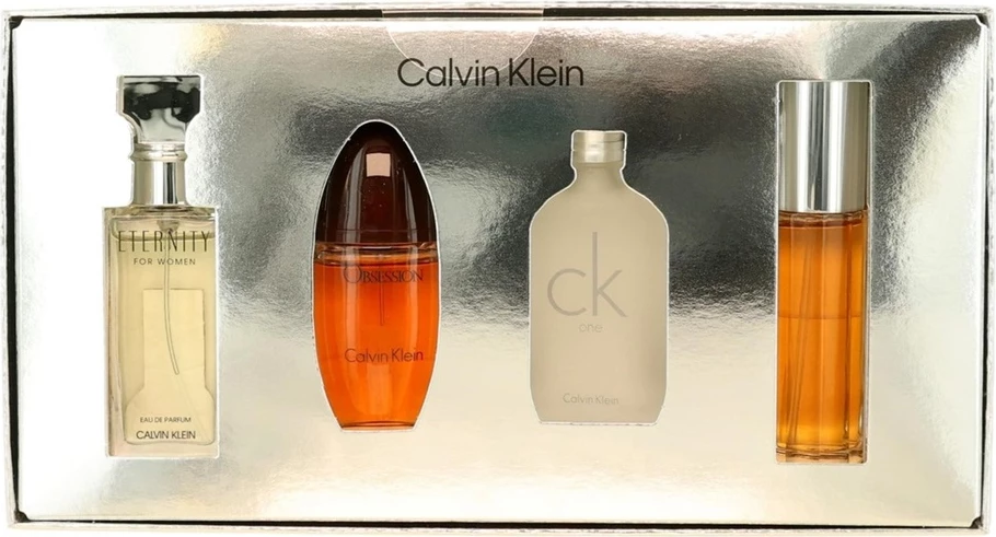 Set Eau de Parfum dhe Eau de Toilette për femra Calvin Klein Eternity, Obsession, Escape, CK One, 15ml x4