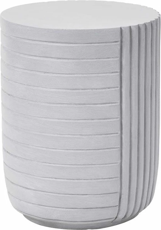 Tavolinë anësore gjeometrike, e bardhë, 35x35x46