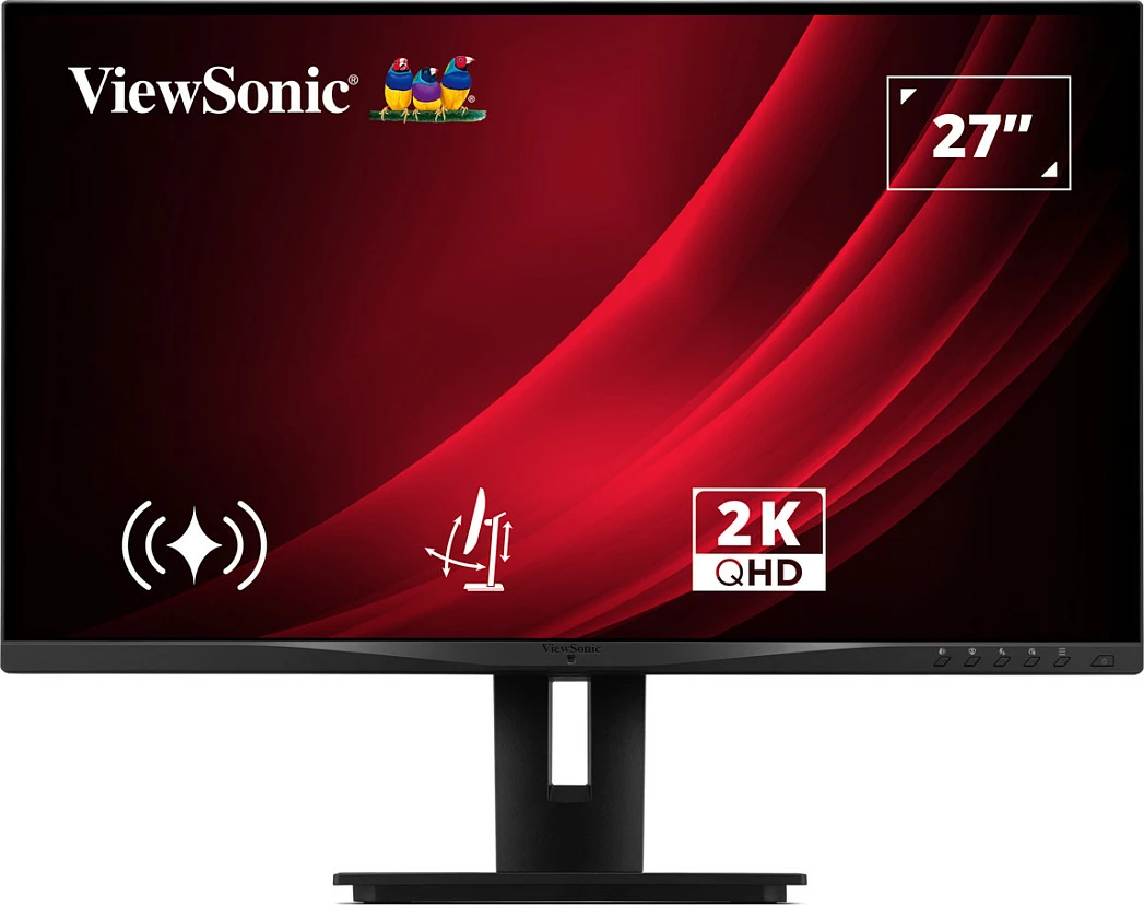 Monitor ViewSonic VG2748A-2K, 27" IPS QHD 2560x1440, ergonomik, USB hub, altoparlantë, i zi