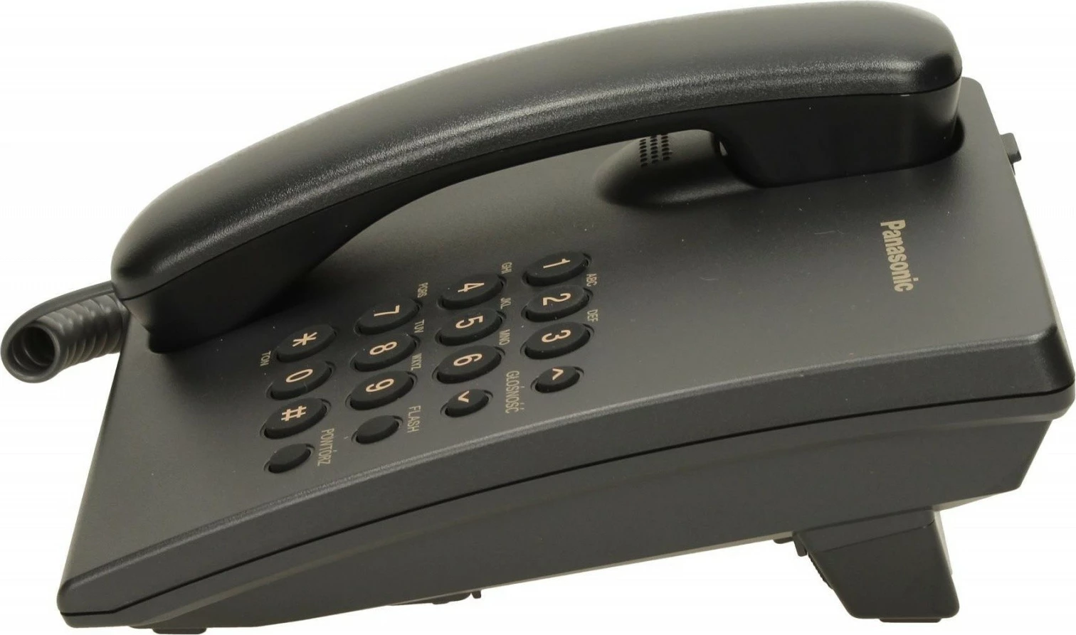 Telefon fiks Panasonic KX-TS500, me kabllo, i zi