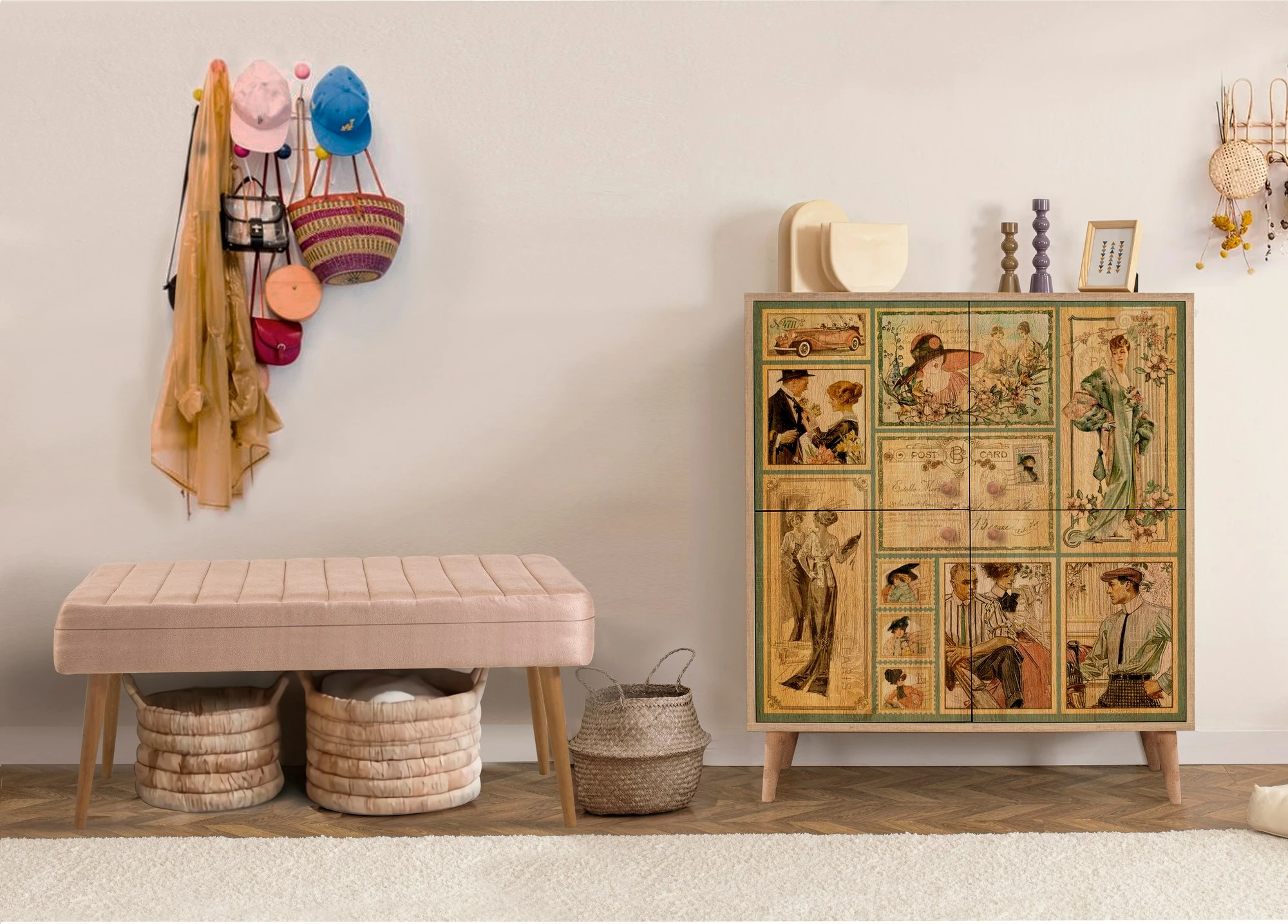Set mobiljesh për korridor, ngjyrë sonomo dhe stone, Skye Decor, 732-0900