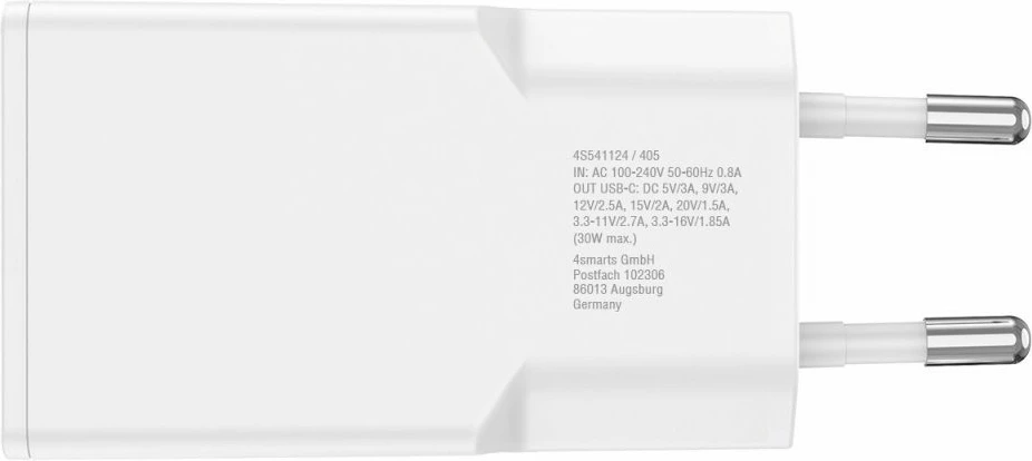 Mbushës celulari 4smarts 541124, 30W, USB PD, i bardhë