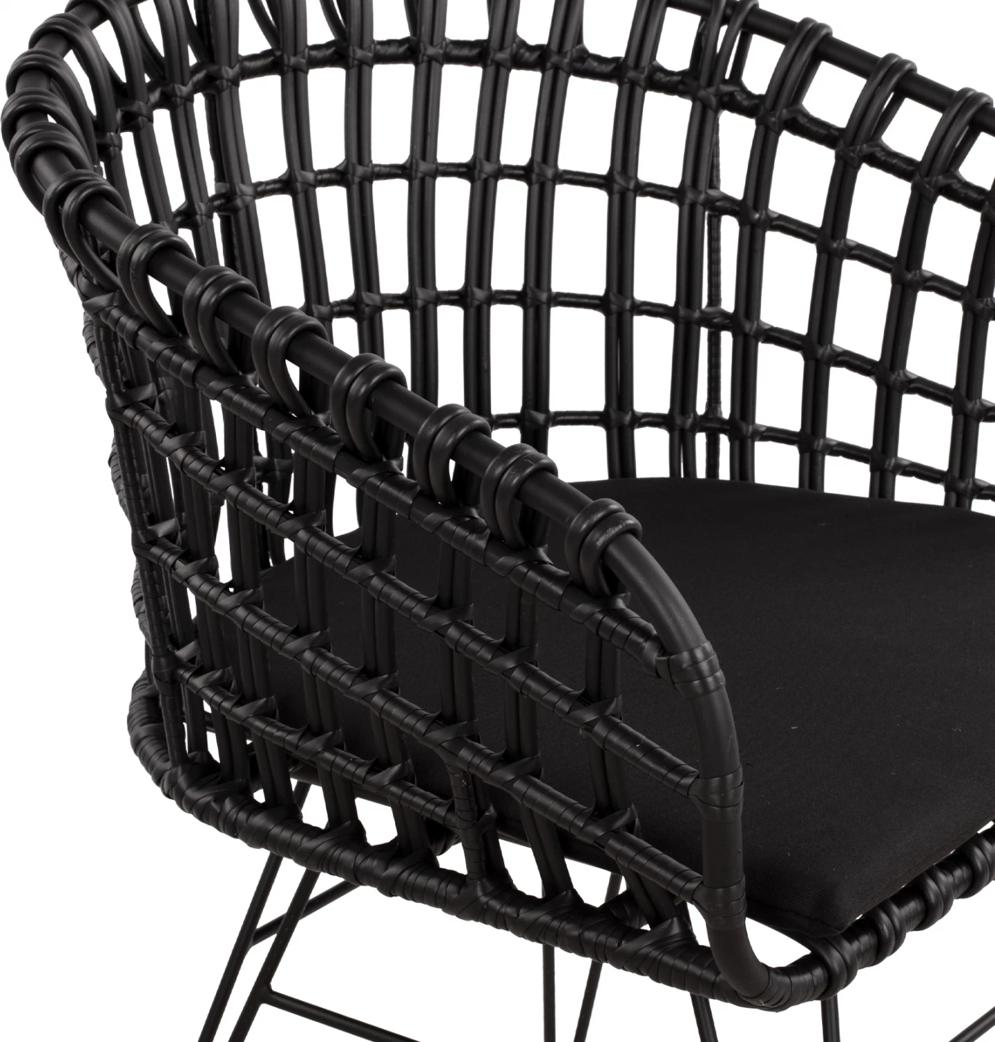 Karrige foleje metalike Allegra FH5456.02, thurje e zezë, 59x56.5x83 cm