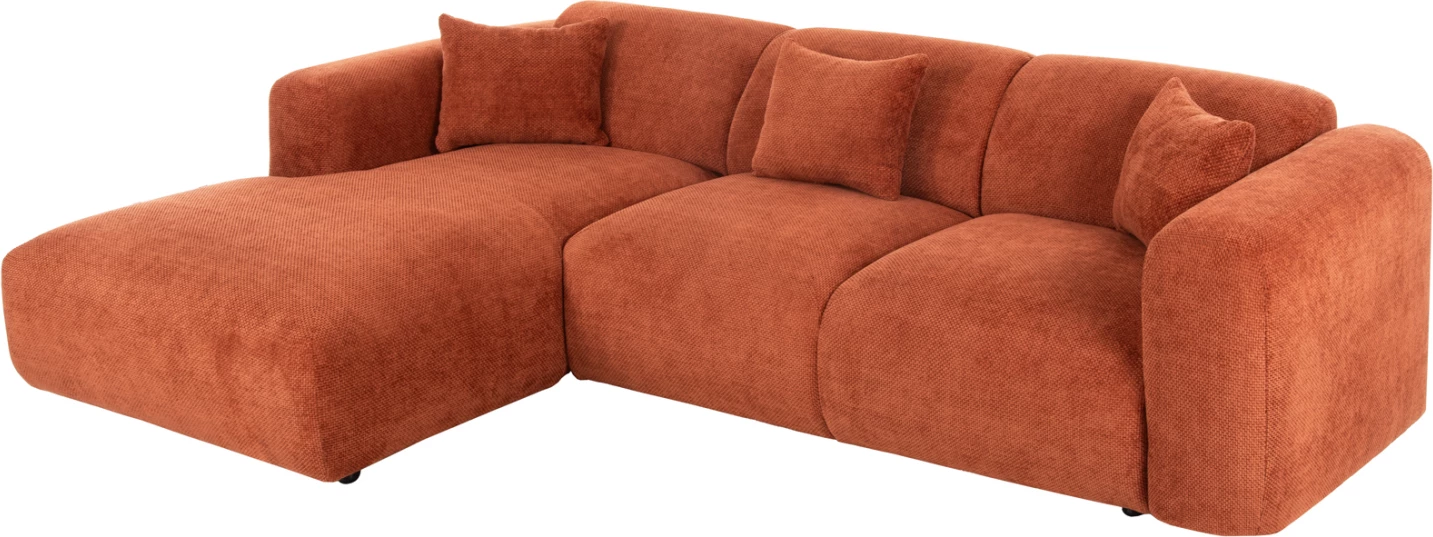 Divan qoshe majtas, BRICKEN, FH3275.03L, ngjyrë tulle, 110-282x98-160x72H cm