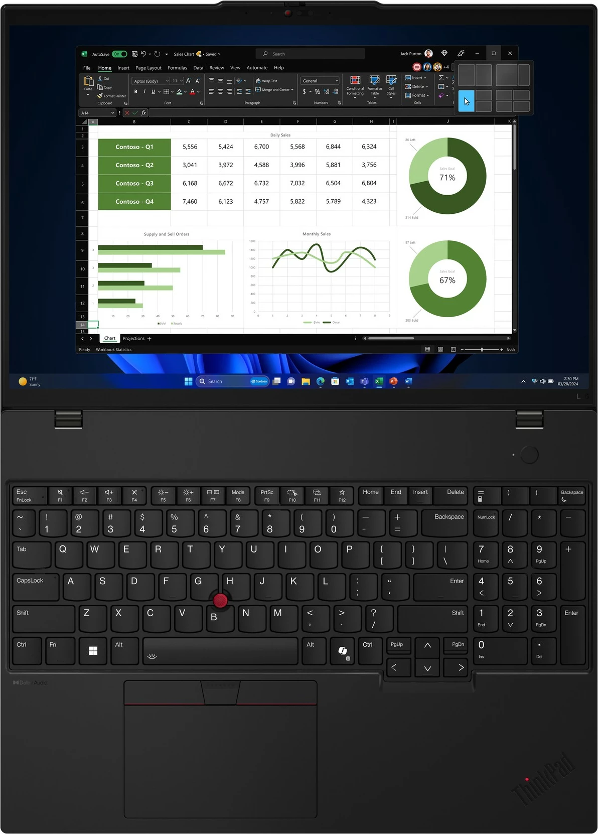 Kompjuter Lenovo ThinkPad L16 Gen 1, Intel Core Ultra 7, 16GB RAM, 512GB SSD, 16 inç, Black