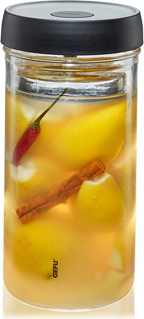 Kavanoz për fermentim Gefu NATIVO 1.5 L, qelq, kapak i zi