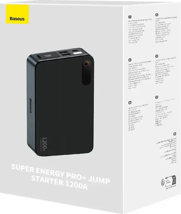 Jump starter Baseus Super Energy Pro+ 1200A, 12000 mAh, i zi