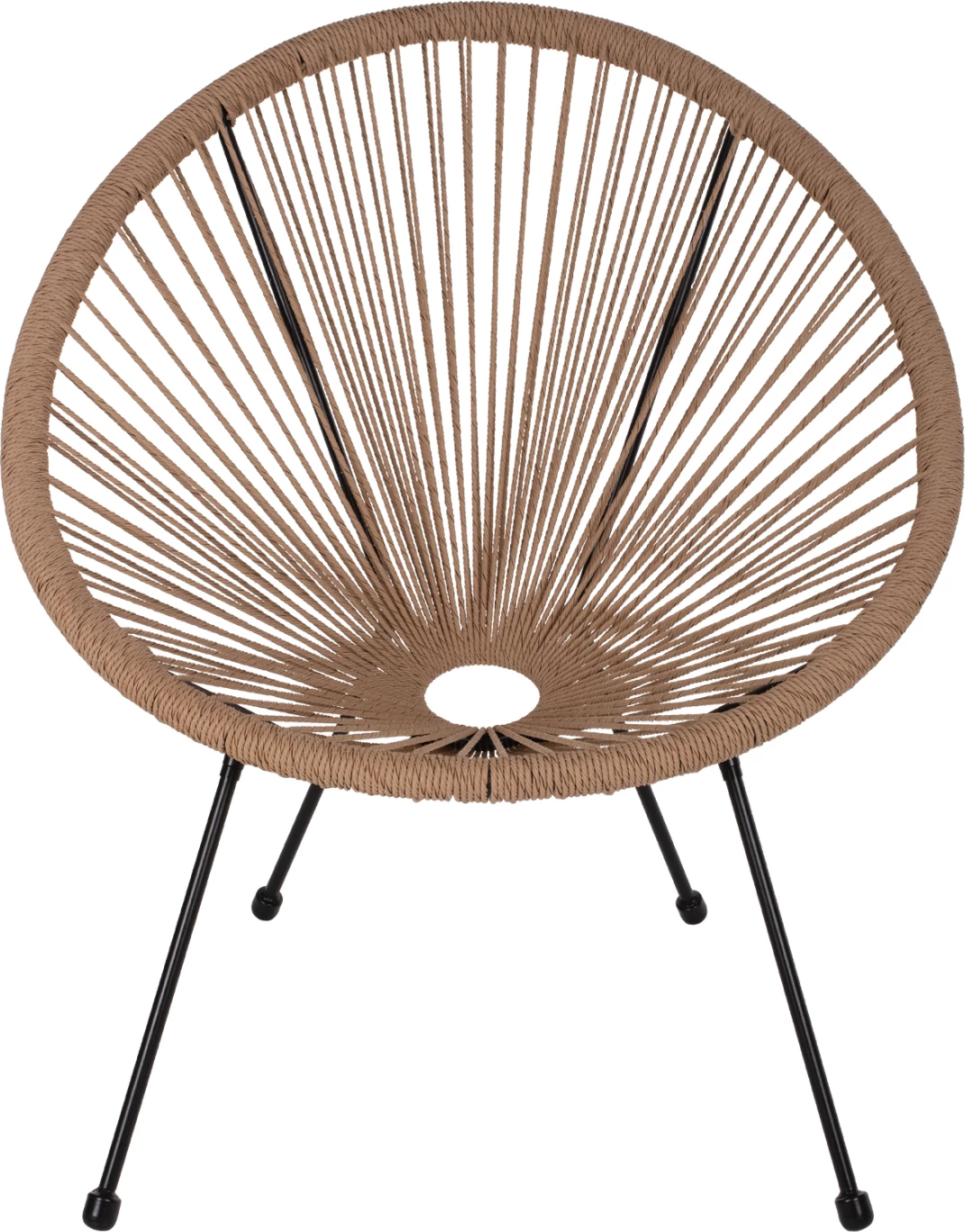 Karrige ACAPULCO lloj foleje, metal i zi & rattan natyral, FH5871.01, 70x73x79Hcm 3