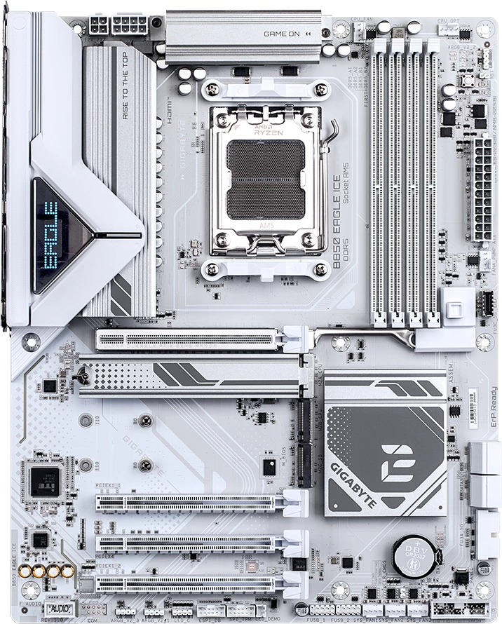 Pllakë amë GIGABYTE B850 EAGLE ICE AM5 ATX 4x DDR5, e bardhë