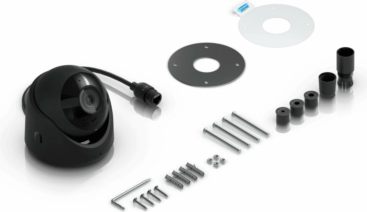 Kamerë IP Ubiquiti UniFi Protect G6 Turret UVC-G6-Turret-B 4K 8MP PoE IR 30 m IP66, e zezë