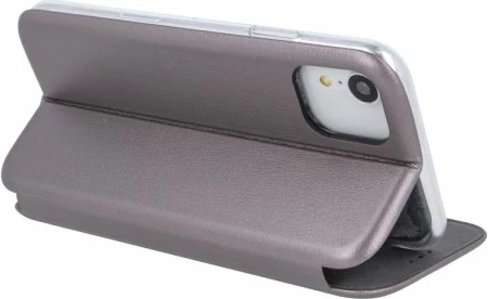 Mbështjellës flip cover HAVANA Premium Soft për Samsung Galaxy S21 Plus G996, magnetik, me xhep për kartë, gri