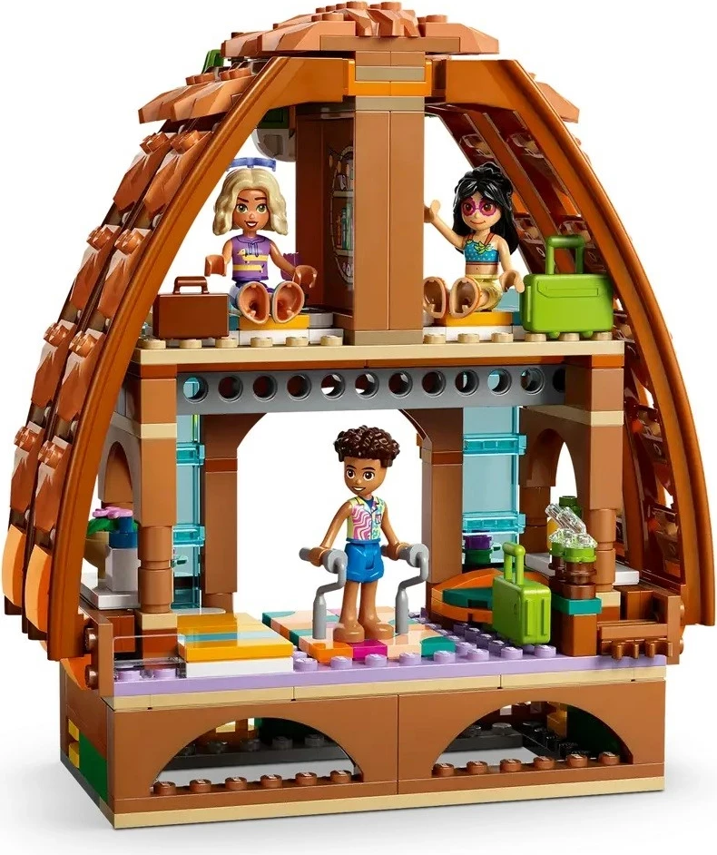 Set LEGO Friends Family Vacation Beach Resort 42673, 6 minifigura