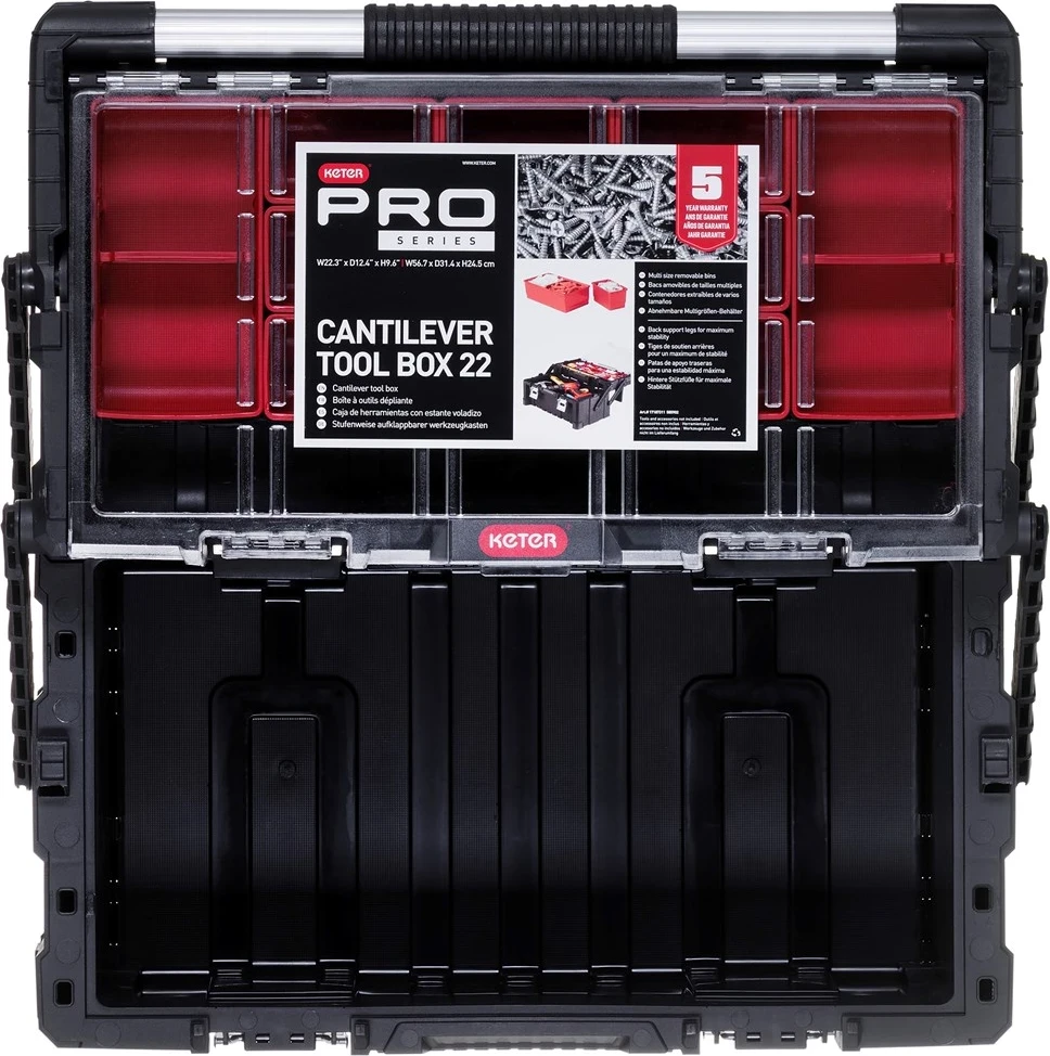 Organizues i veglave Keter 22", ngjyrë e zezë