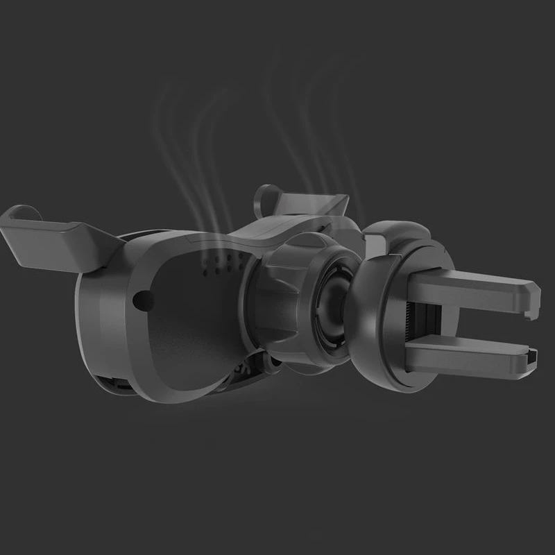 Mbajtës graviteti për celular Hurtel YC06, për ventilator të makinës, me aromatizues, argjend