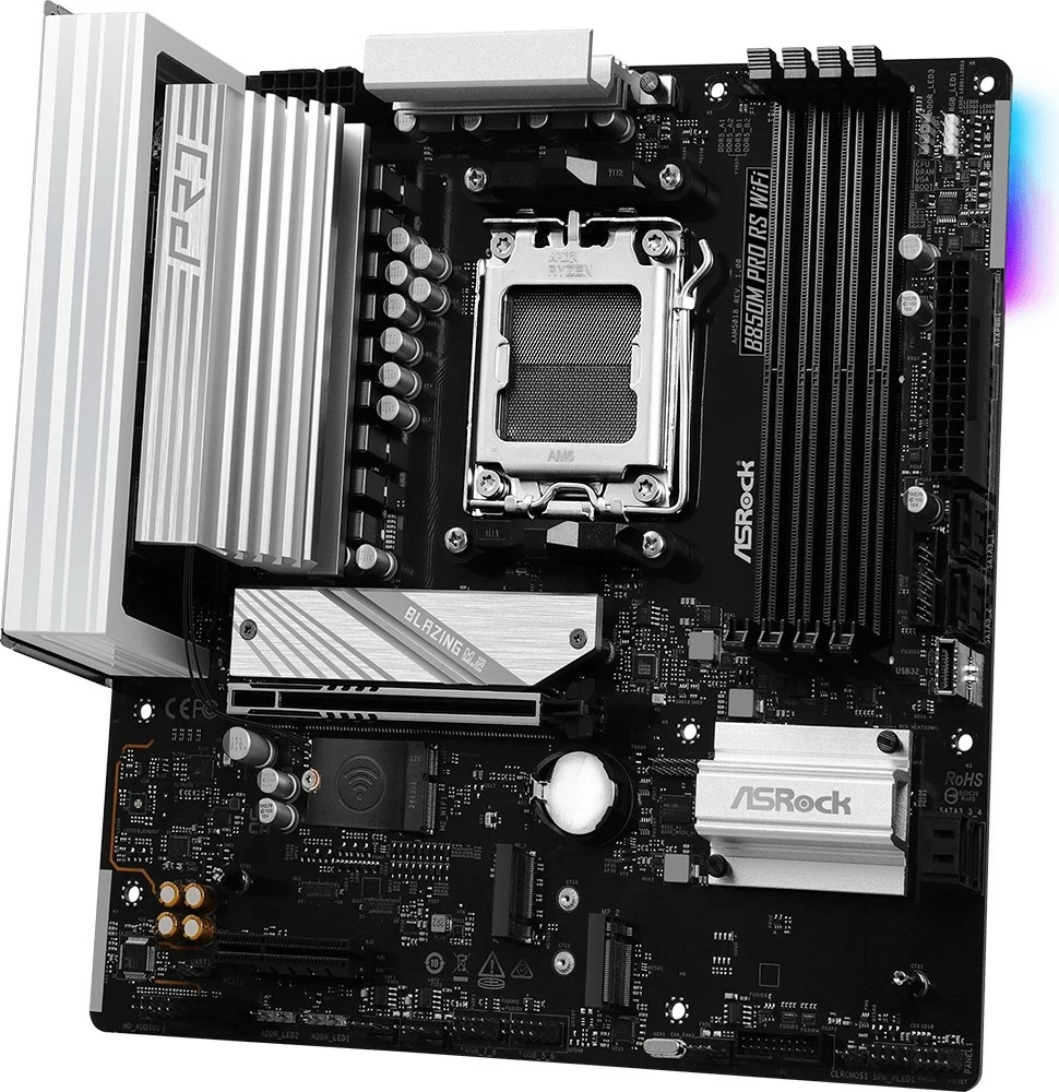 Pllakë amë Asrock B850M Pro RS WiFi, Socket AM5, micro ATX, E zezë