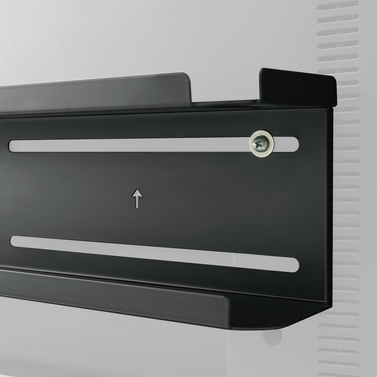 Raft murale/mbas TV, Maclean, MC-904, 2-në-1 me dy nivele, ngarkesë 2 kg, e zezë