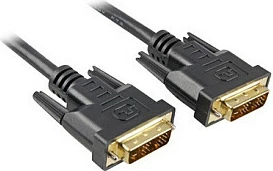 Kabllo DVI-D Sharkoon, DVI-D në DVI-D, 3 m, Single Link 18+1, e zezë