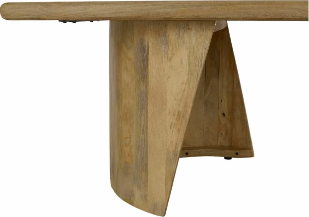 Tavolinë kafeje Spiral, dru mango natyral, 130x70x45cm