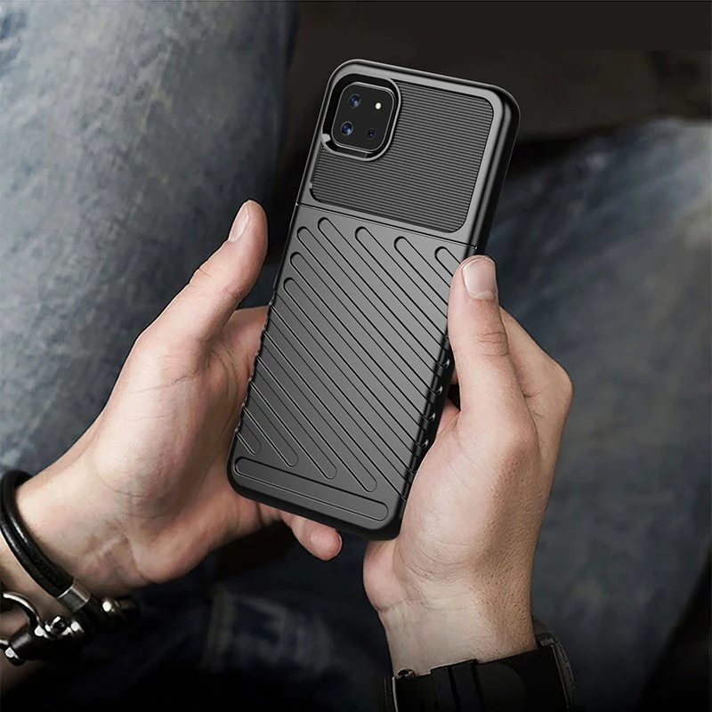 Mbështjellës Hurtel Thunder Case për Samsung Galaxy A22 5G, i zi