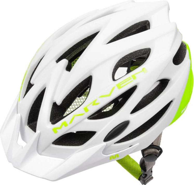 Helmetë biçiklete Meteor Marven 24786-24788, bardhë/jeshile [Madhësia: Standarde]