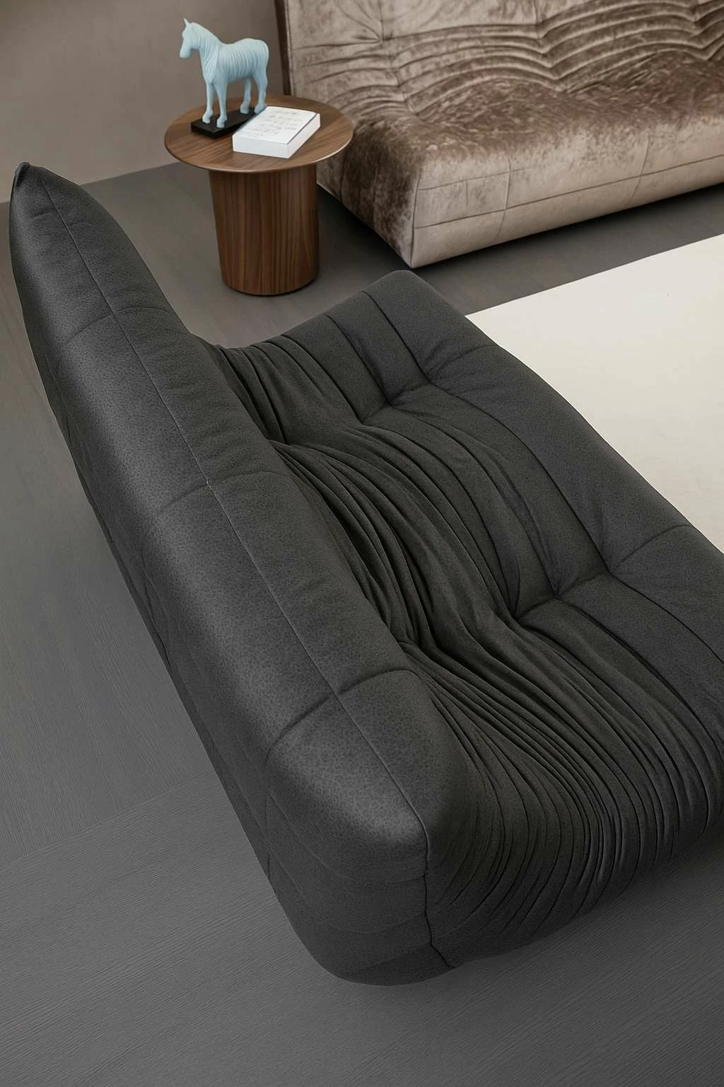Divan dy ulëshe, ngjyrë gri e errët, Atelier del Sofa, Bocek