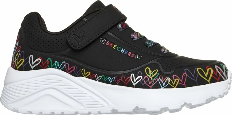 Atlete fëmijësh Skechers UNO Lite Heart Craze 314091L, të zeza