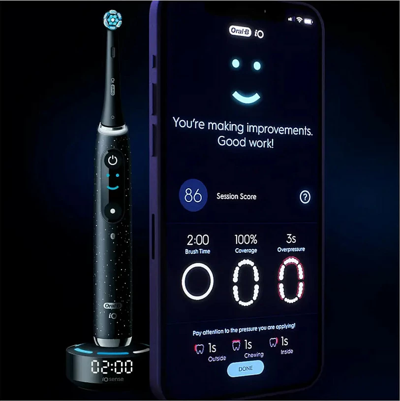 Brushë elektrike për dhëmbë Oral-B iO Series 10, Bluetooth, 7 moda, Cosmic Black