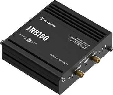 Router industrial Teltonika TRB160, 4G LTE deri Cat6, Gigabit Ethernet, USB-C, SMA, IP30, i zi