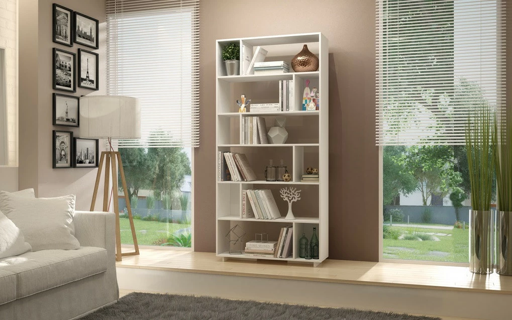 Raft librash Hanah Home, Form, ngjyrë e bardhë