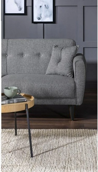 Set divan-krevat me karrige krahu, ngjyrë gri e errët, ARİA-TAKIM4-S 94216