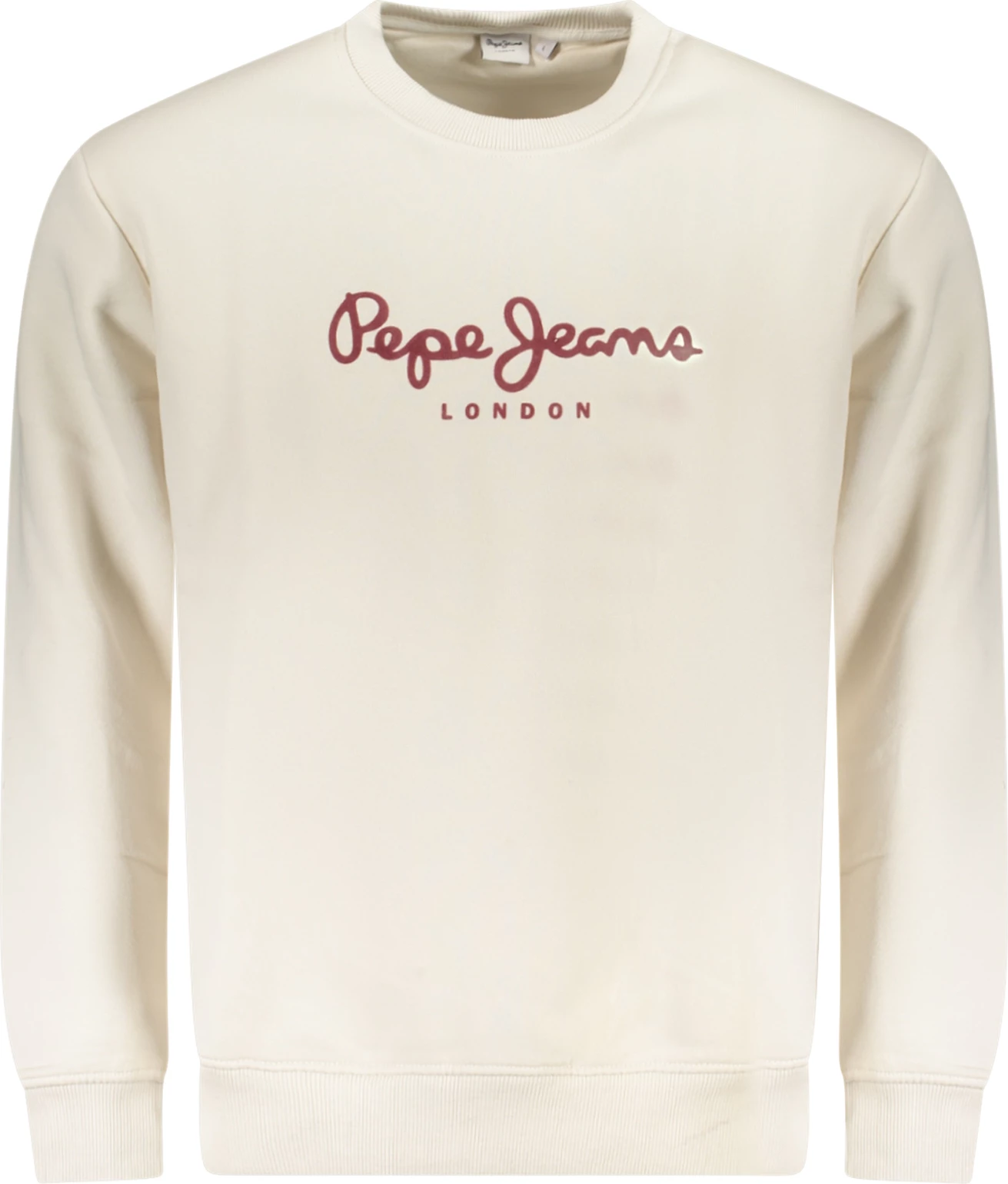 Duks për meshkuj PEPE JEANS Macbeth Plain Crew, i bardhë