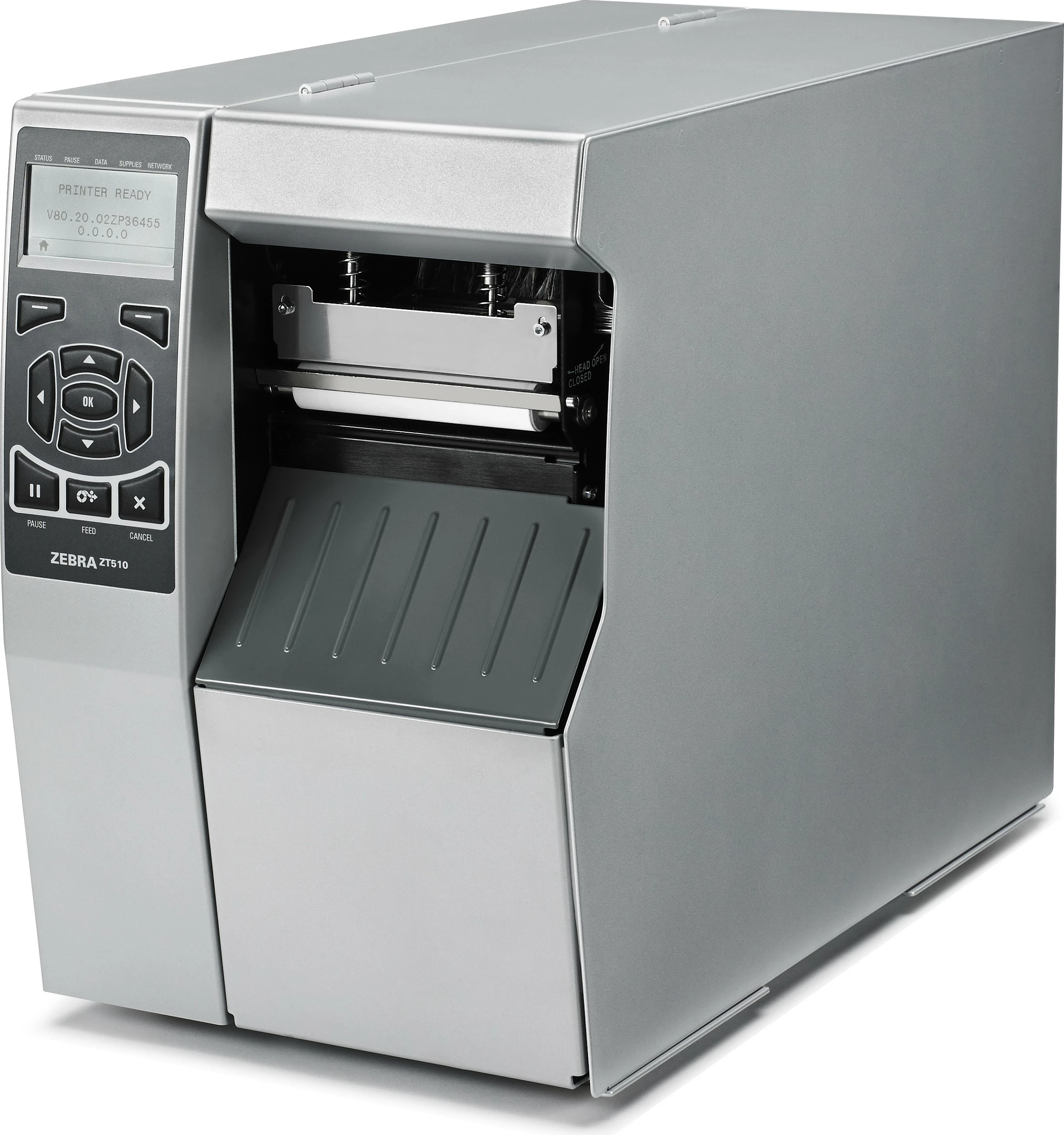 Printer etiketash Zebra ZT510, 300 DPI, termal transfer/direkt, Bluetooth, Ethernet, gri