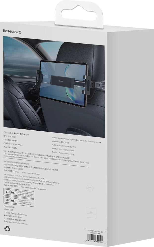 Mbajtës telefoni/tableti Baseus JoyRide Pro për mbështetëse koke, i zi