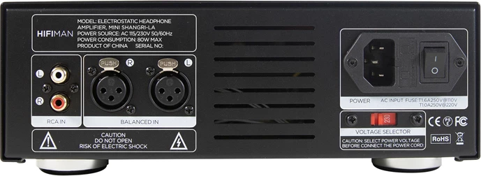 Amplifikator elektrostatik HiFiMAN Mini Shangri La, për kufje elektrostatike, i zi/argjendtë