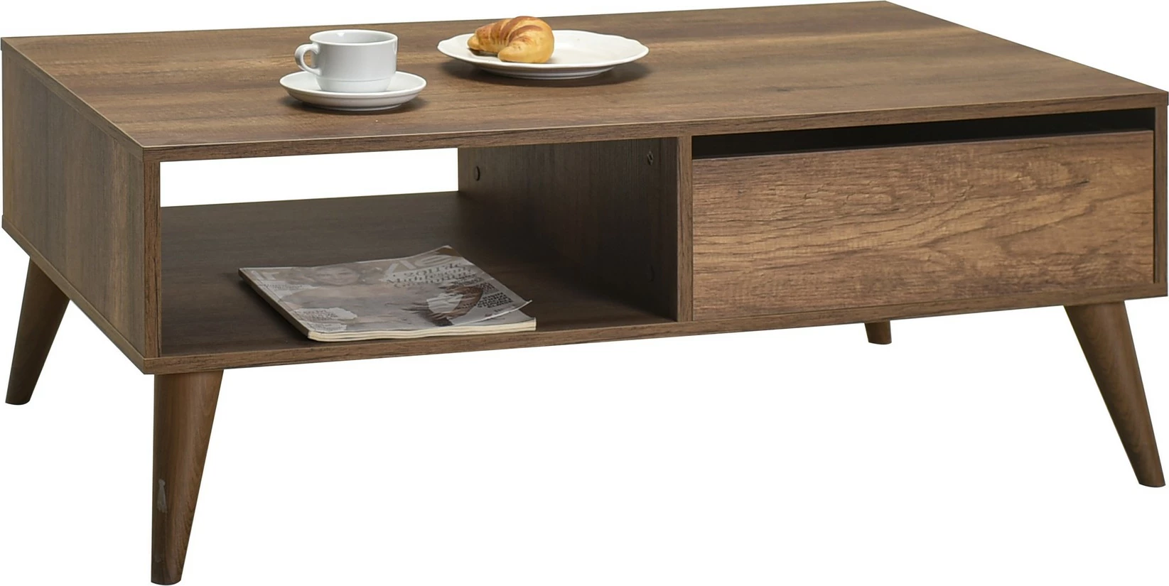 Tavolinë kafeje Oslo, ngjyrë arrë, Hanah Home, Shp-655-Oo-1