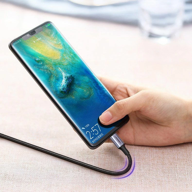Kabllo USB-C në USB-C Ugreen 56613 2m 100W (5A) PD/QC3.0 Gri