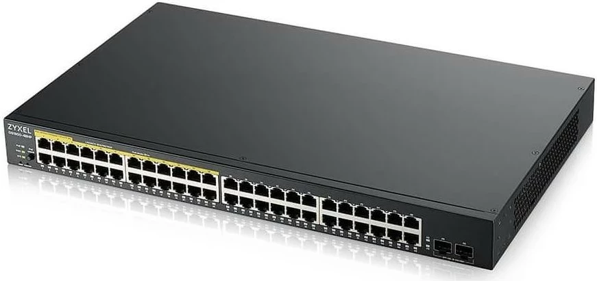 Switch Zyxel GS1900-48HPV2, 48 porta, 24 PoE, rack 19 inch, i zi-bardhë