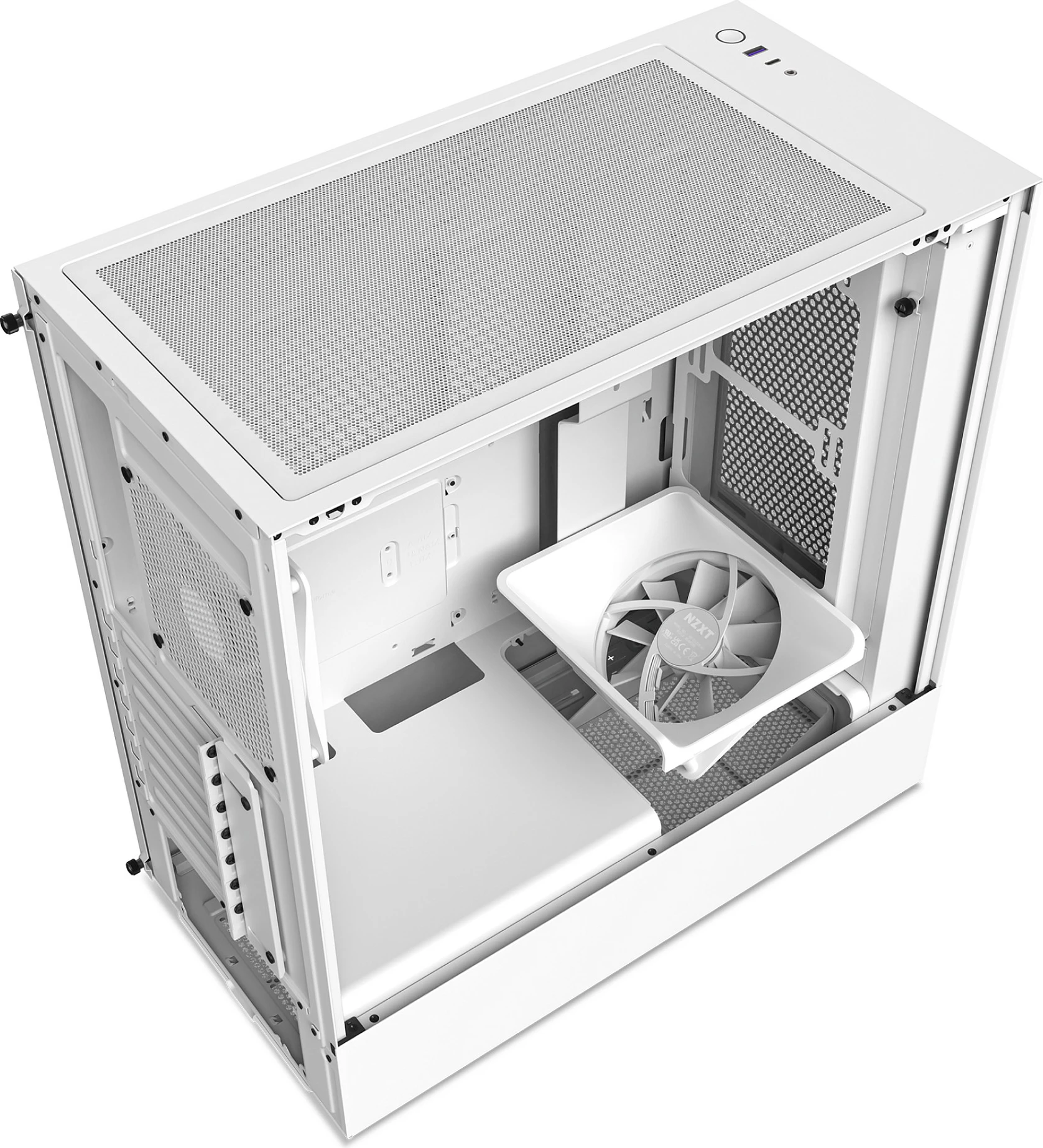 Kasë NZXT H5 Flow, Midi Tower, ATX/EATX/micro ATX/Mini-ITX, Tempered Glass, e bardhë