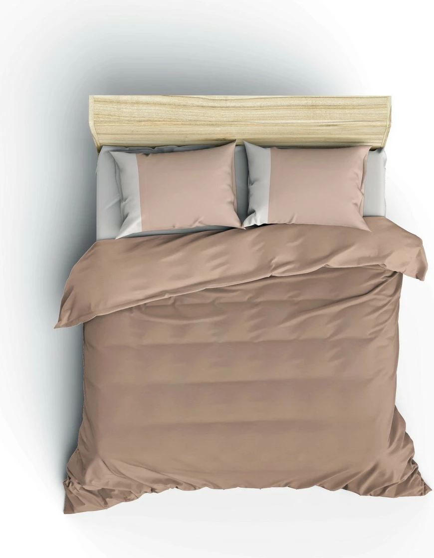 Set mbulesë për jorgan dopio, ngjyrë mink dhe krem, L'Essentiel Linge de Maison