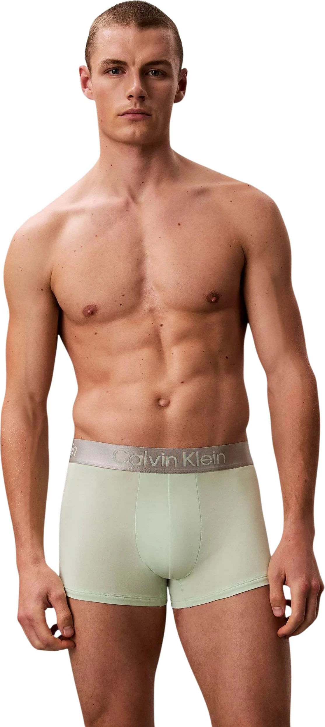 Të brendshme për meshkuj Calvin Klein Underwear Trunk LV00NB4269 (3 palë), gri e çelët