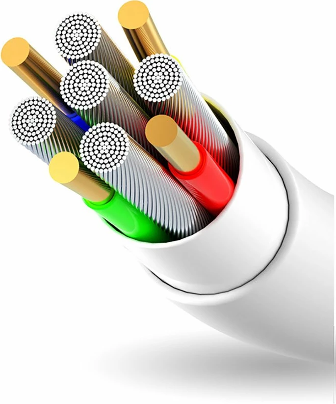 Kabllo Dudao L1L, USB në Lightning, 1m, 3A, Bardhë