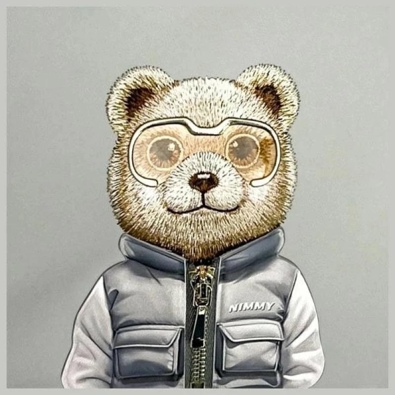 Çantë crossbody Nimmy Cool&Cute 2.0 Bear, gri