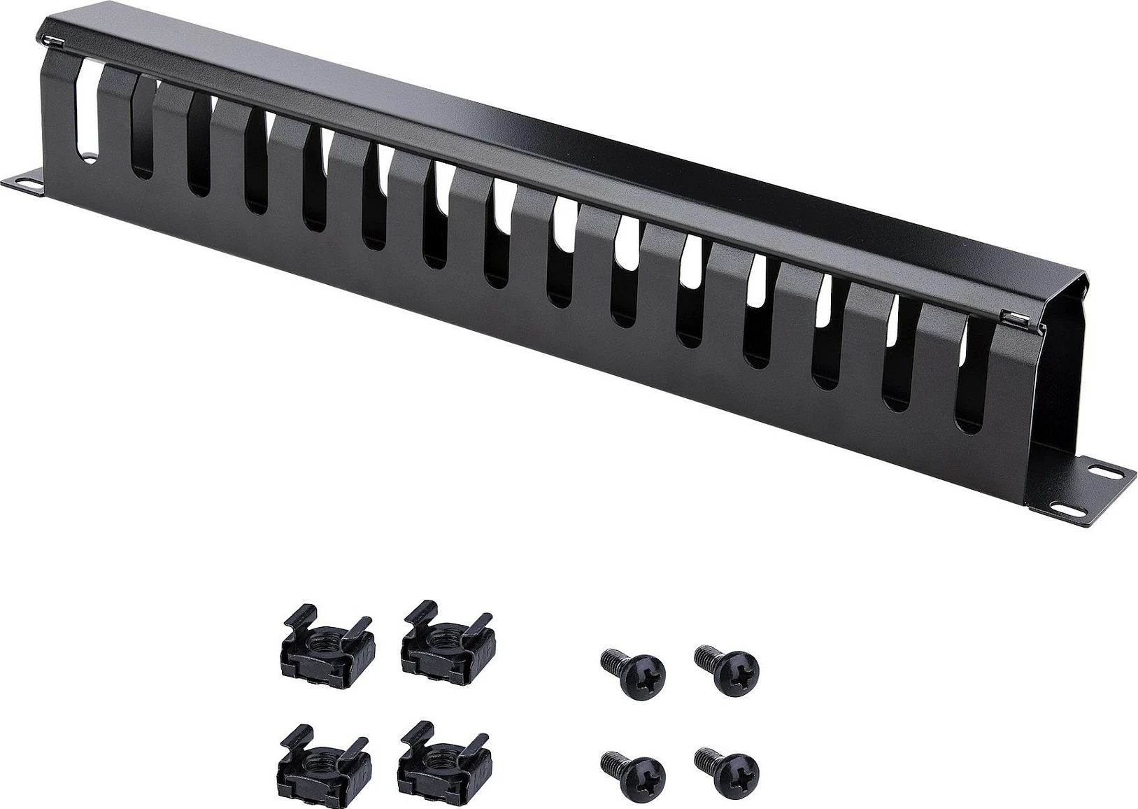 Panel menaxhimi kabllove StarTech 1U 19", me kapak, i zi